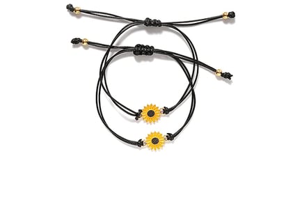 Sunflower Friendship Bracelets - 2-Piece Set!