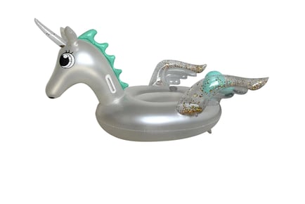 Glitter Inflatable Unicorn Pool Float - Perfect for Pool Parties!