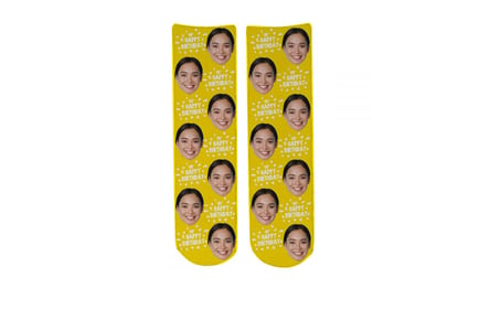 Personalised Birthday Face Socks - Add Your Photo!