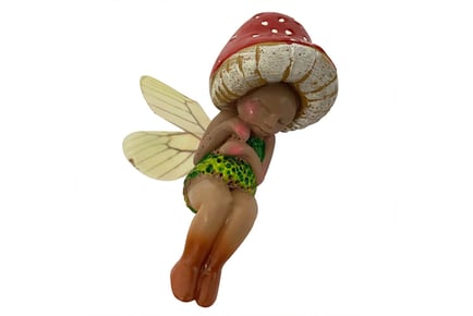 Mini Sleeping Mushroom Fairy Statue