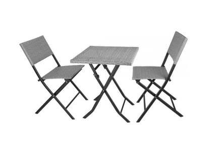 2 Seat Rattan Bistro Garden Set - 2 Colour Options