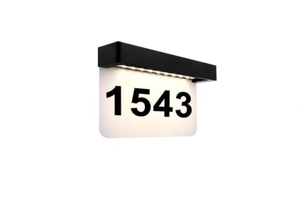 Solar Powered House Number Plate