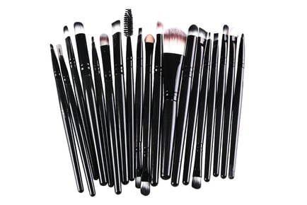 20-Piece Makeup Brush Set - 5 Colours!