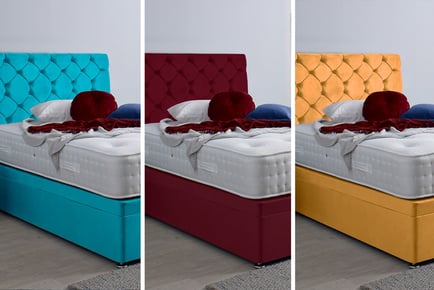 Luxury Ottoman Plush Velvet Bed Set - 5 Sizes & 3 Colours