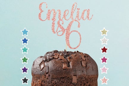 Personalised Glitter Birthday Cake Topper - 3 Designs