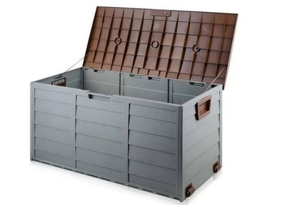 Heavy Duty Extra-Large Outdoor Storage Box, Green Lid