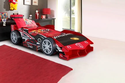 Kids Red Speed Racer Car Bed