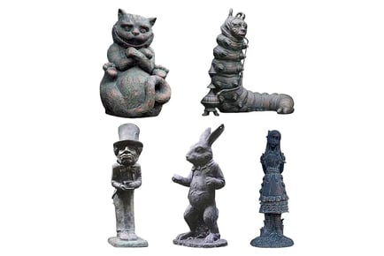 Alice In Wonderland Inspired Garden Statue - 5 Designs