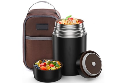 Portable Vacuum Insulated Thermal Container - 5 Colour Options & Optional Set