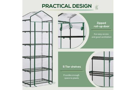 Outsunny 5 Tier Outdoor Flower Stand