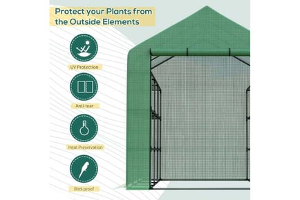 Outsunny Poly Tunnel Garden Greenhouse