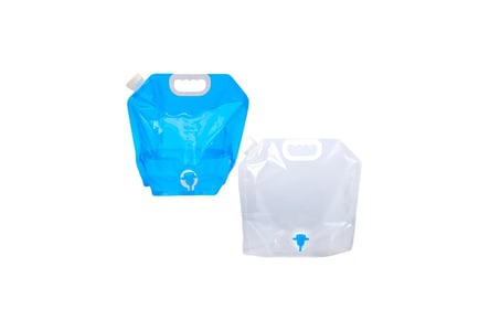2-Pack Outdoor Collapsible Water Container - 5L, 10L