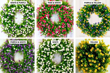 Spring Gypsophila Eucalyptus Wreath - 6 Colours