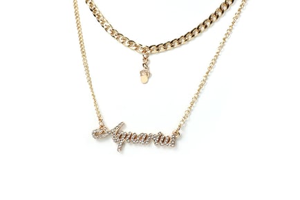 Gold Zodiac Sign Layered Necklace - 12 Designs!