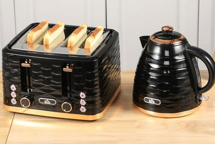 Black: HOMCOM Kettle and Toaster Set