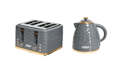 Black: HOMCOM Kettle and Toaster Set
