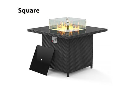 Propane Gas Fire Pit Table, Rectangle
