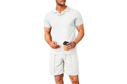 Men's Polo Shirt And Shorts Set