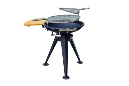 Round BBQ Grill with Chopping Board