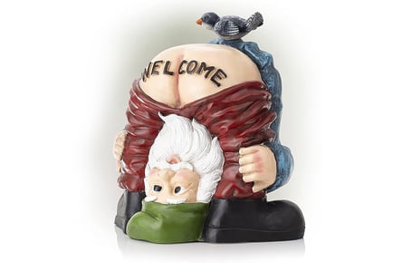 Naughty Garden Gnome Welcome Decoration