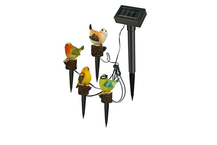 Outdoor Solar Garden Lights Set - Snail or Bird Style!