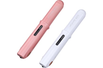 USB Charging Dual Use Hair Straighteners - White or Pink