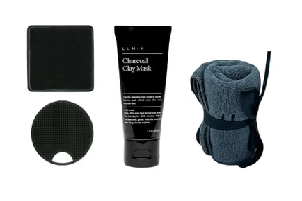 Men's Charcoal Clay Mask Skincare Bundle