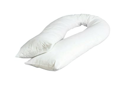U Shaped Support Pillow with Case Option - 9ft or 12ft