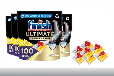 Finish Ultimate Infinity Shine Dishwasher Tablets- 4 or 8 Packs