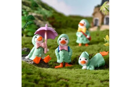 4pack Mini Cute Duck Miniature Figurine