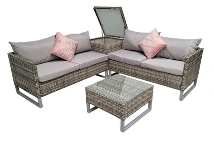 4-Seater Modular Ludhiana Rattan Sofa Set - With Optional Cover!