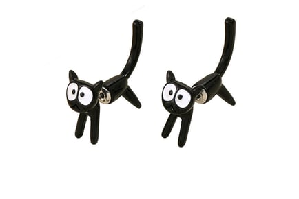 3D Black Kitten Earrings - 1 or 2 Pairs!