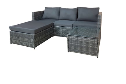 3-Seater Rattan Garden Corner Sofa Set