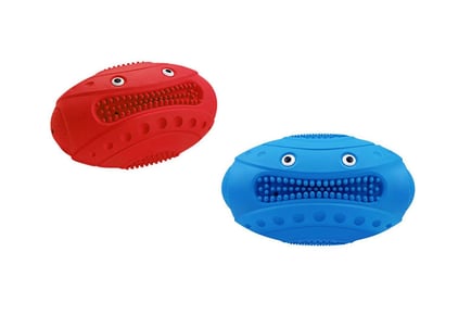 Dog Toothbrush Toy - Red or Blue