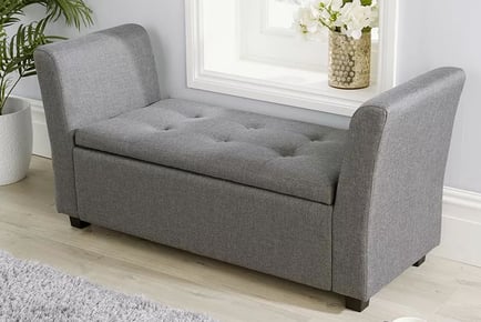 Ottoman Window Seat - Charcoal, Grey, Blush or Grey Velvet