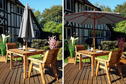 2 Seater Outdoor Wooden Dining Set - 3 Colours