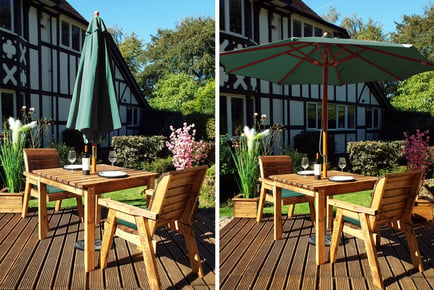 2 Seater Outdoor Wooden Dining Set - 3 Colours