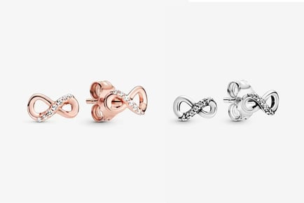 Sparkle Infinity Earrings - Silver or Rose Gold