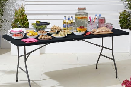 6FT / BLACK: Portable folding picnic table