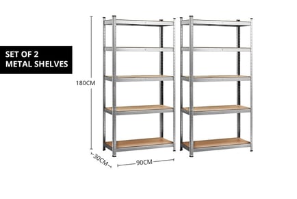 TWO SHELVES: Steel storage shelves - 2 options