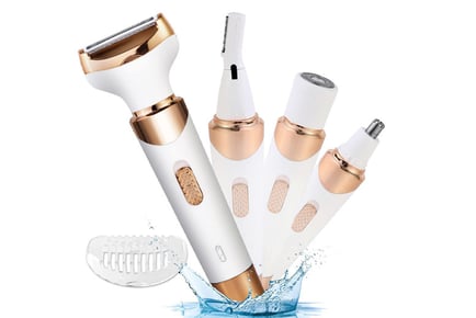 4-in-1 Head to Toe Epilator Electric Shaver - Gold or Rose Gold