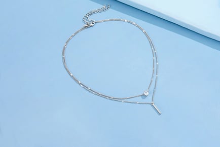 Layered Silver-Tone Charm Necklace