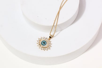 Women's Zircon Evil Eye Pendant Necklace