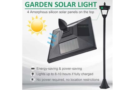 Outsunny Solar Powered Lamp Post