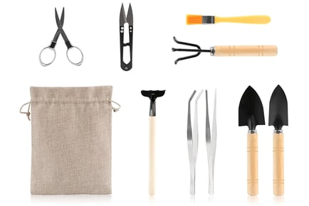 9-Piece Mini Garden Tools Set & Bag