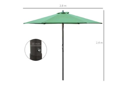 Outsunny 2.8m Patio Parasol