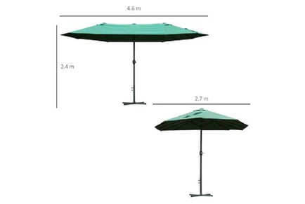 Outsunny 4.6M Double-sided Sun Canopy