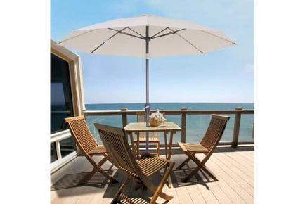 Outsunny 2.6M Parasol in Cream White