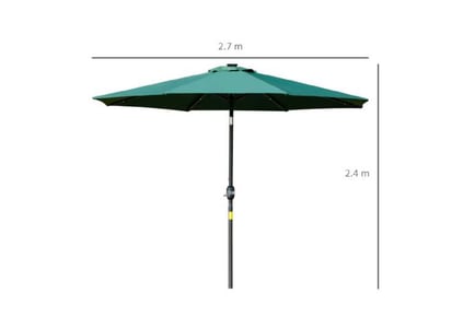 Outsunny 2.7m LED Parasol