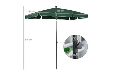 Outsunny Aluminium Parasol - 2 Colours